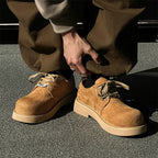 Damen Modische Schnürschuhe aus weichem Wildleder mit stabiler Sohle R&B