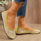 Damen Ballerinas aus feiner Spitze R&B