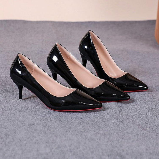Damen elegante Pumps mit spitzem Zehenbereich und künstlerischem Absatz R&B