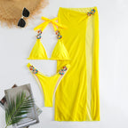 Damen Bikini-Set mit verzierten Trägern R&B