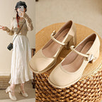 Damen elegante Mary Jane Schuhe mit Blockabsatz R&B