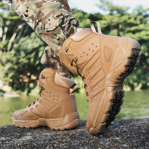 Damen hochschuhige Outdoor-Stiefel mit rutschfester Sohle und atmungsaktivem Obermaterial R&B