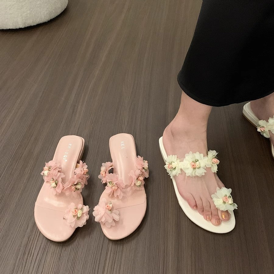 Damen Sandalen mit floralem Design und rutschfester Sohle R&B