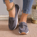 Damen Mokassins mit elegantem Schnallen-Detail und rutschfester Sohle R&B