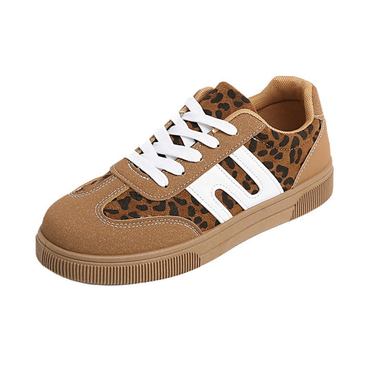 Damen Sneakers im eleganten Leo-Design mit abriebfester Sohle und atmungsaktiver Konstruktion R&B