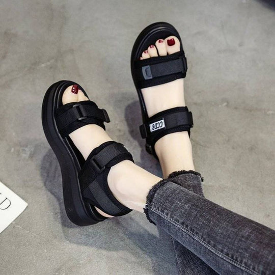 Damen Sportliche Sandalen mit schockabsorbierender Sohle und verstellbaren Riemen R&B