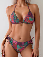 Damen Triangel-Bikini mit modischen BindR&Bändern R&B