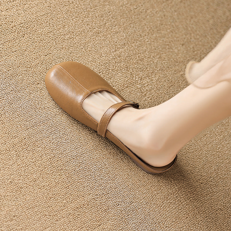 Damen bequeme Ballerinas mit verstellbarem Riemen