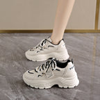 Damen Sportliche Chunky Sneakers mit atmungsaktiver Oberflächenstruktur R&B