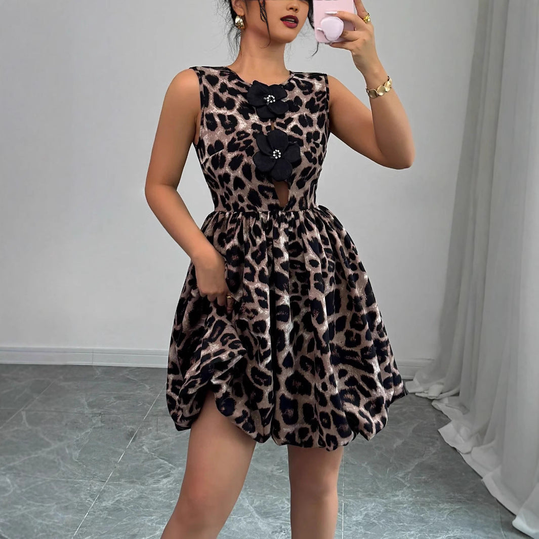 Damen Kleid mit tierischem Muster R&B