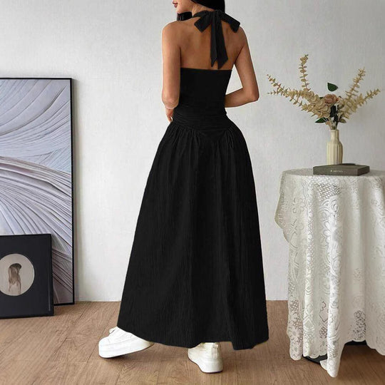 Damen Maxi-Kleid mit trägerlosem Design und voluminösem Rock R&B