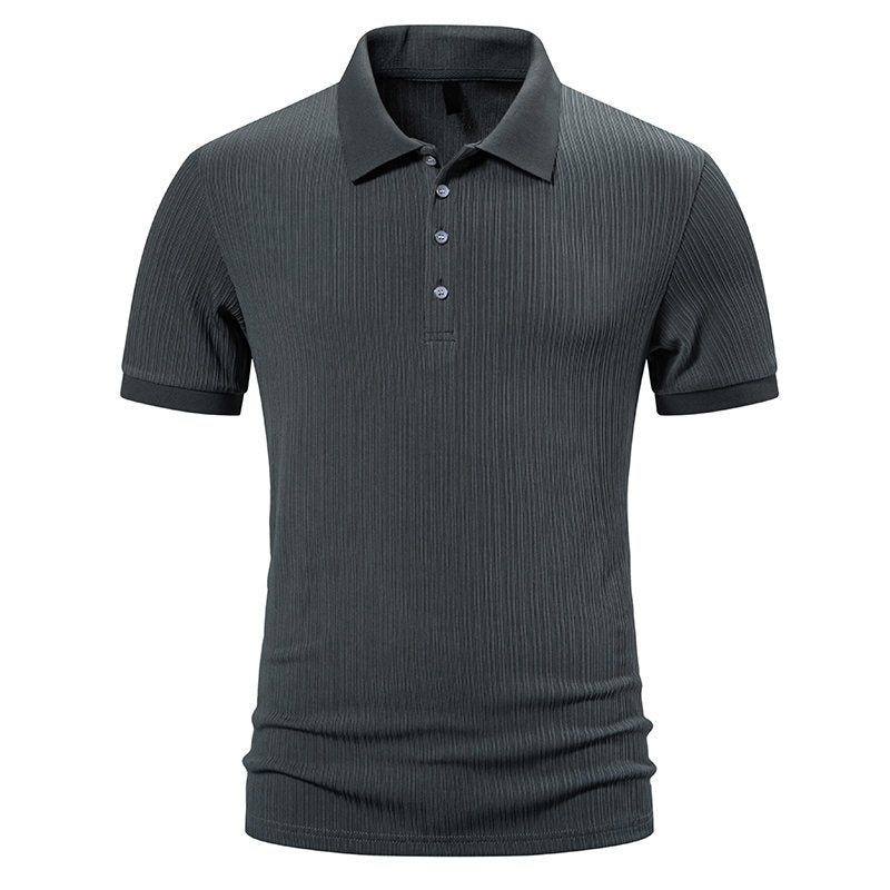 Herren modisches Kurzarm-Polohemd mit strukturiertem Design und hochwertigem Material