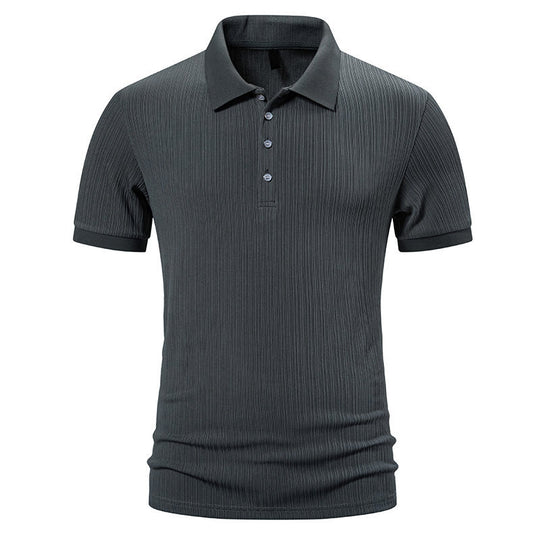 Herren modisches Kurzarm-Polohemd mit strukturiertem Design und hochwertigem Material R&B