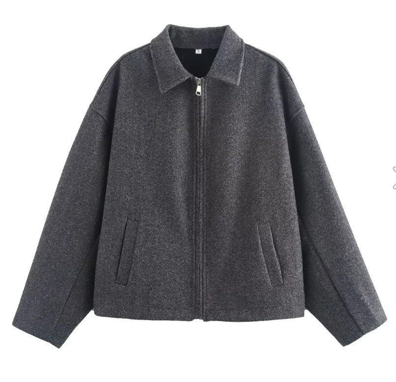 Damen Trendige cropped Jacke aus Wollmix R&B
