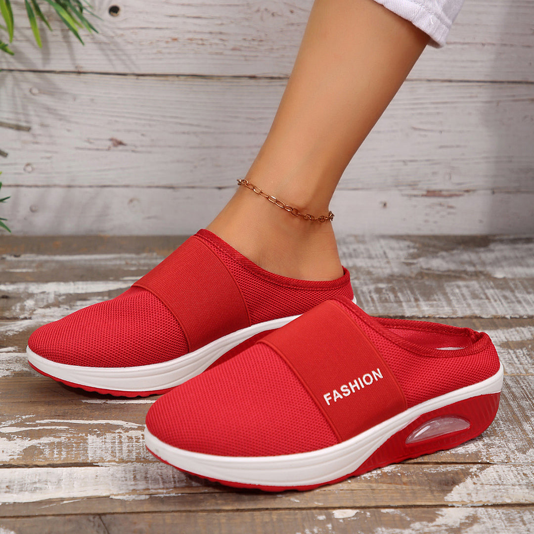 Damen Bequeme Slip-On Clogs mit atmungsaktiver Mesh-Oberfläche und flexibler Sohle R&B
