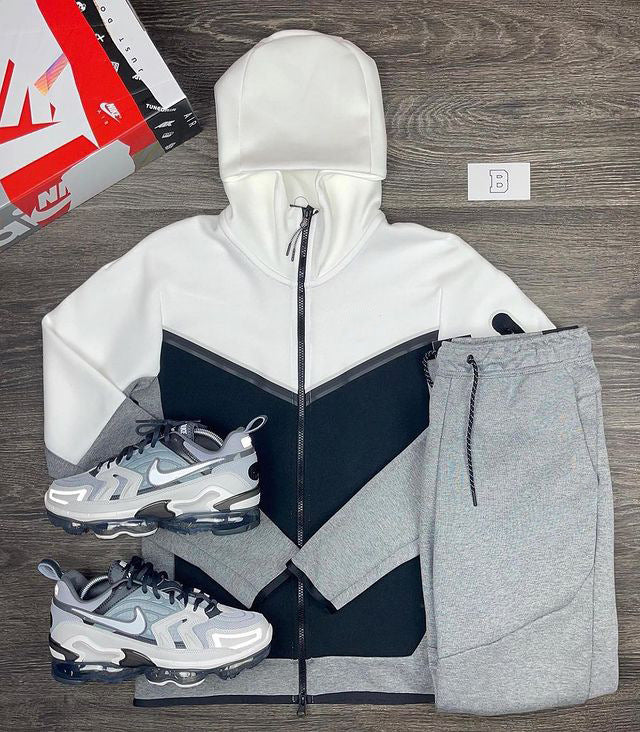 Herren sportliches Hoodie-Set mit atmungsaktiven Eigenschaften und modernen Kontrastdetails R&B