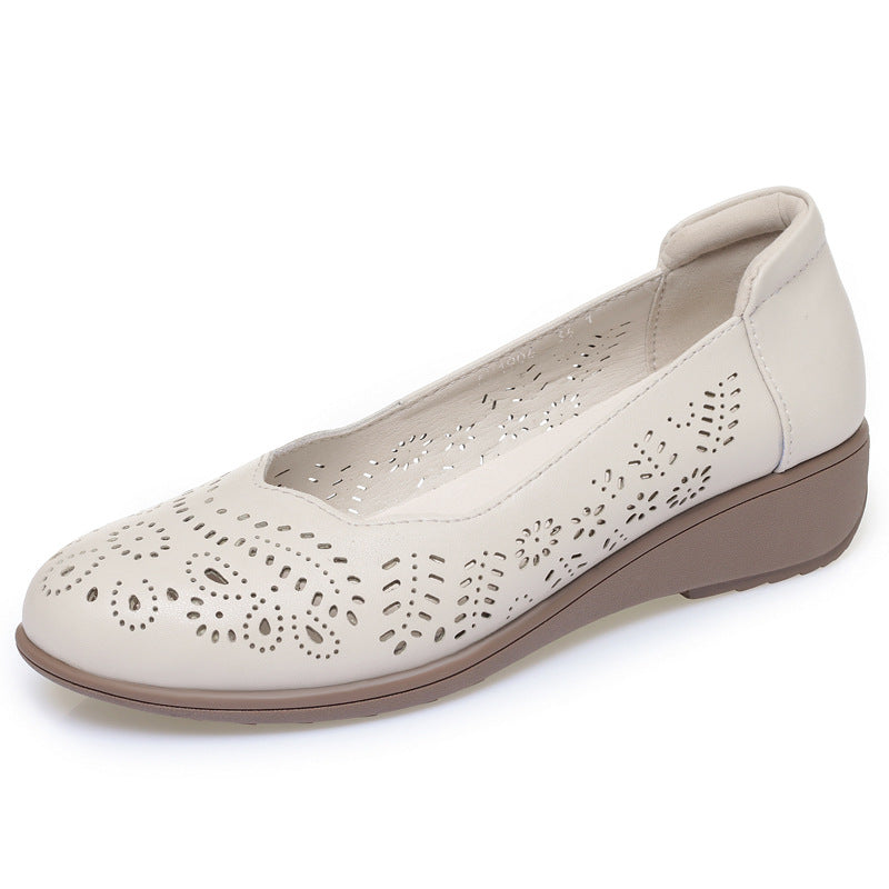 Damen Komfortable Ballerinas mit elegante Perforation R&B