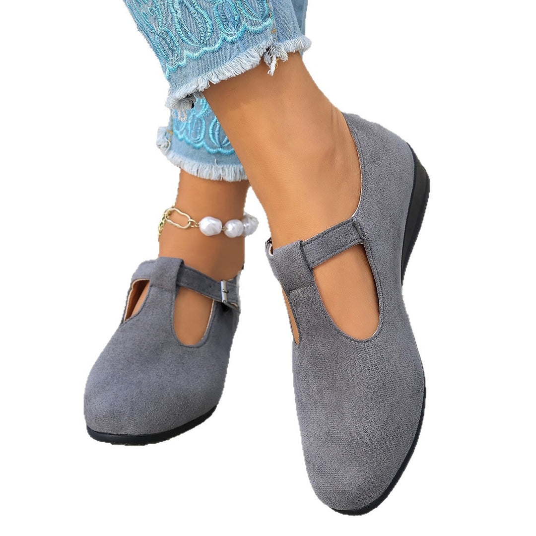 Damen bequeme Mary Jane Schuhe mit dezentem Schnallenverschluss R&B