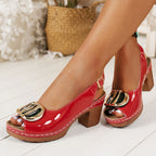 Damen angesagte Sling-Pumps mit modischem Absatz und elegantem Schnallenverschluss R&B