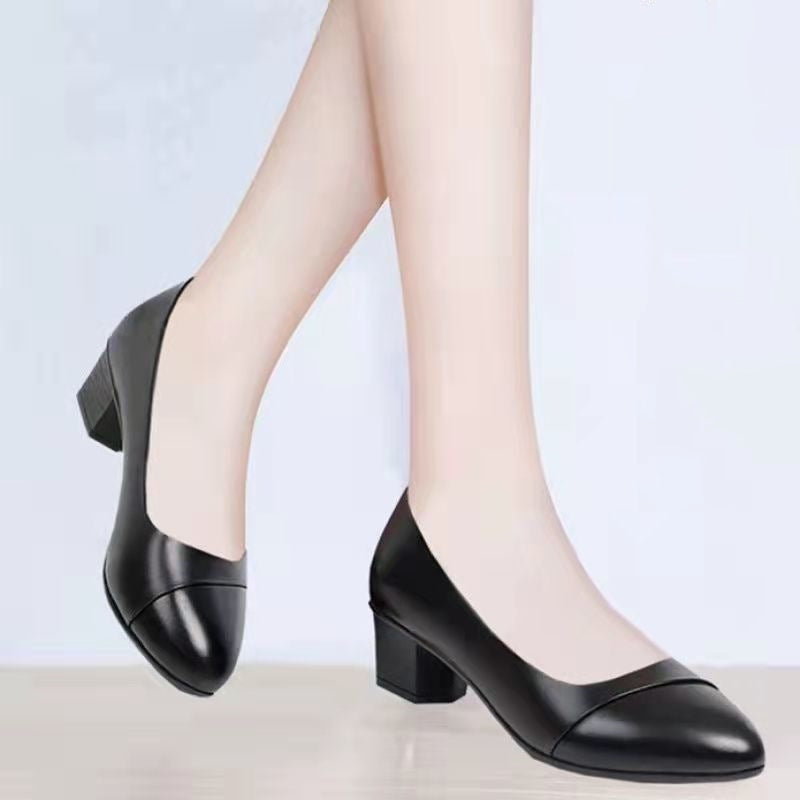 Damen Komfortable Blockabsatz Pumps R&B