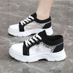 Damen Sneaker mit transparenten Einsätzen und modischem Reißverschluss R&B