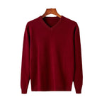 Herren eleganter V-Ausschnitt Pullover aus feiner Wolle R&B