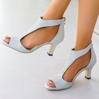 Damen Elegante Peeptoe-Pumps mit modischem Cut-Out-Design und komfortablem Absatz R&B