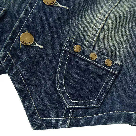 Damen Jeans-Weste mit praktischen Taschen und modischem Detail R&B