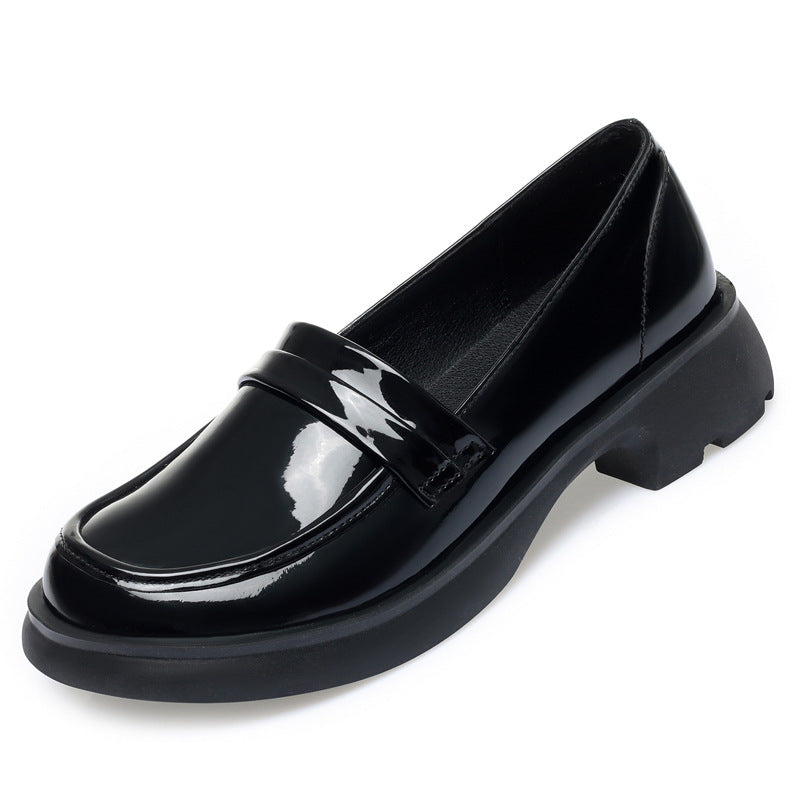 Damen Modische Slipper mit glänzender Oberfläche und blockiertem Absatz R&B