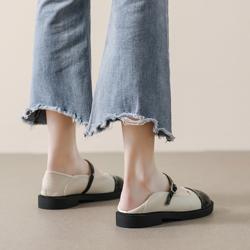 Damen Mary-Jane Schuhe mit glänzendem Lack und verstellbarem Riemen