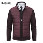 Herren gefütterte Übergangsjacke mit hohem Kragen und strukturiertem Design