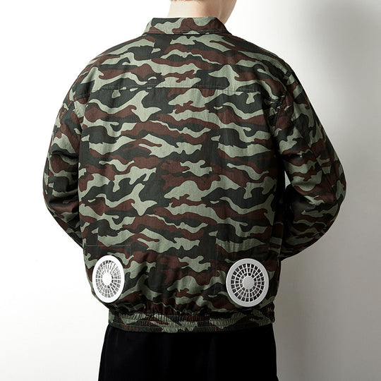 Unisex tragbares Lüfter-Doppelset mit Y-Kabel und Steckverbinder für Kühlwesten R&B
