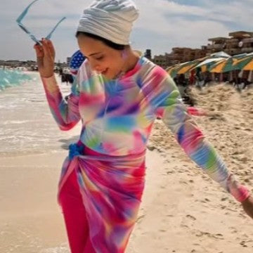 Damen Modischer Beachwear-Anzug mit Wickeldesign R&B