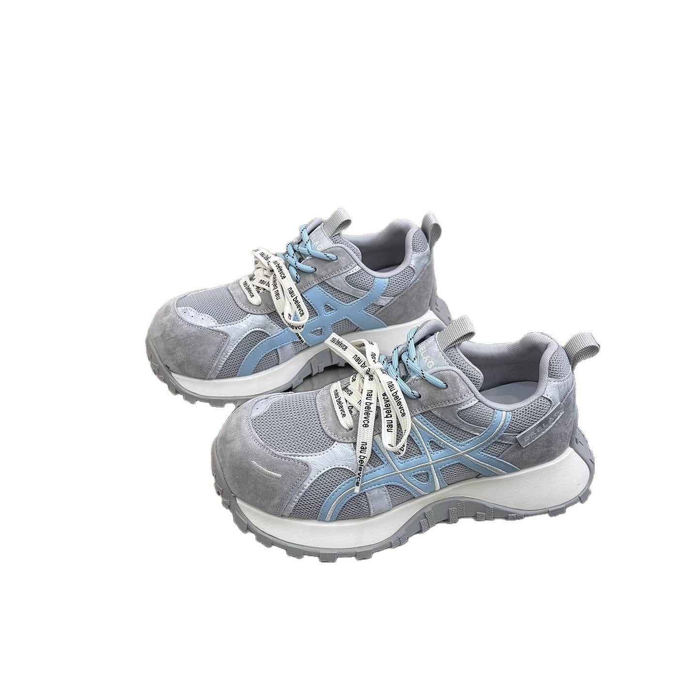 Damen Sportliche Sneakers mit atmungsaktiver Mesh-Oberfläche und robustem Sohlenprofil R&B