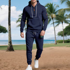 Herren Freizeit-Sweatset mit praktischen Taschen und Kordelzug R&B