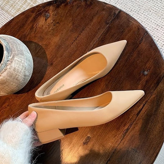 Damen elegante spitze Pumps mit glänzender Oberfläche R&B