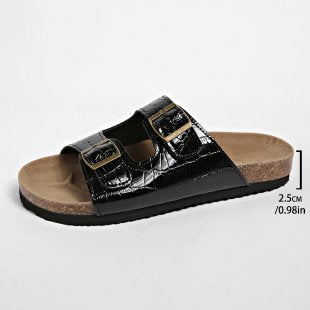 Damen Clogs mit verstellbaren Doppelschnallen R&B