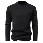 Herren langärmliges T-Shirt aus angenehmem Baumwollmix mit Rundhalsausschnitt R&B