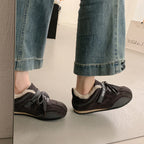 Damen Komfortable Fleece-Sneaker mit verstellbarem Riemen und kuscheligem Innenfutter R&B