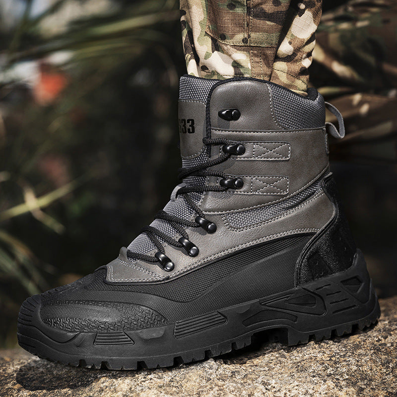 Damen Hohe Arbeitsstiefel mit rutschfester Profilsohle und atmungsaktivem Innenfutter