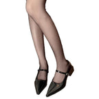 Damen transparente Strumpfhosen mit gepunktetem Muster R&B