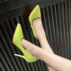 Damen Elegante High Heels mit spitz zulaufender Vorderkappe und transparentem Absatz R&B