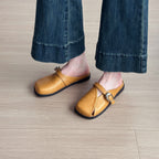 Damen Modische Mules mit verstellbarem Riemen und elastischer Sohle R&B