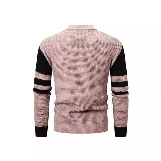 Herren Strukturierter Pullover mit modernem Farbblockdesign R&B