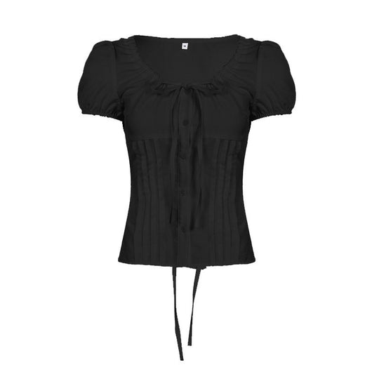 Damen Elegantes Blusenoberteil mit Rüschendetails und taillierter Silhouette R&B