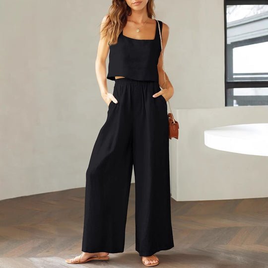 Damen luftiges Zwei-teiliges Ensemble mit lockerem Schnitt R&B