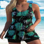 Damen tankini mit weiterem Schnitt und floralem Design R&B