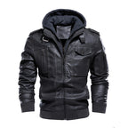Herren Stilvolle und bequeme jacke mit abnehmbarer Kapuze R&B