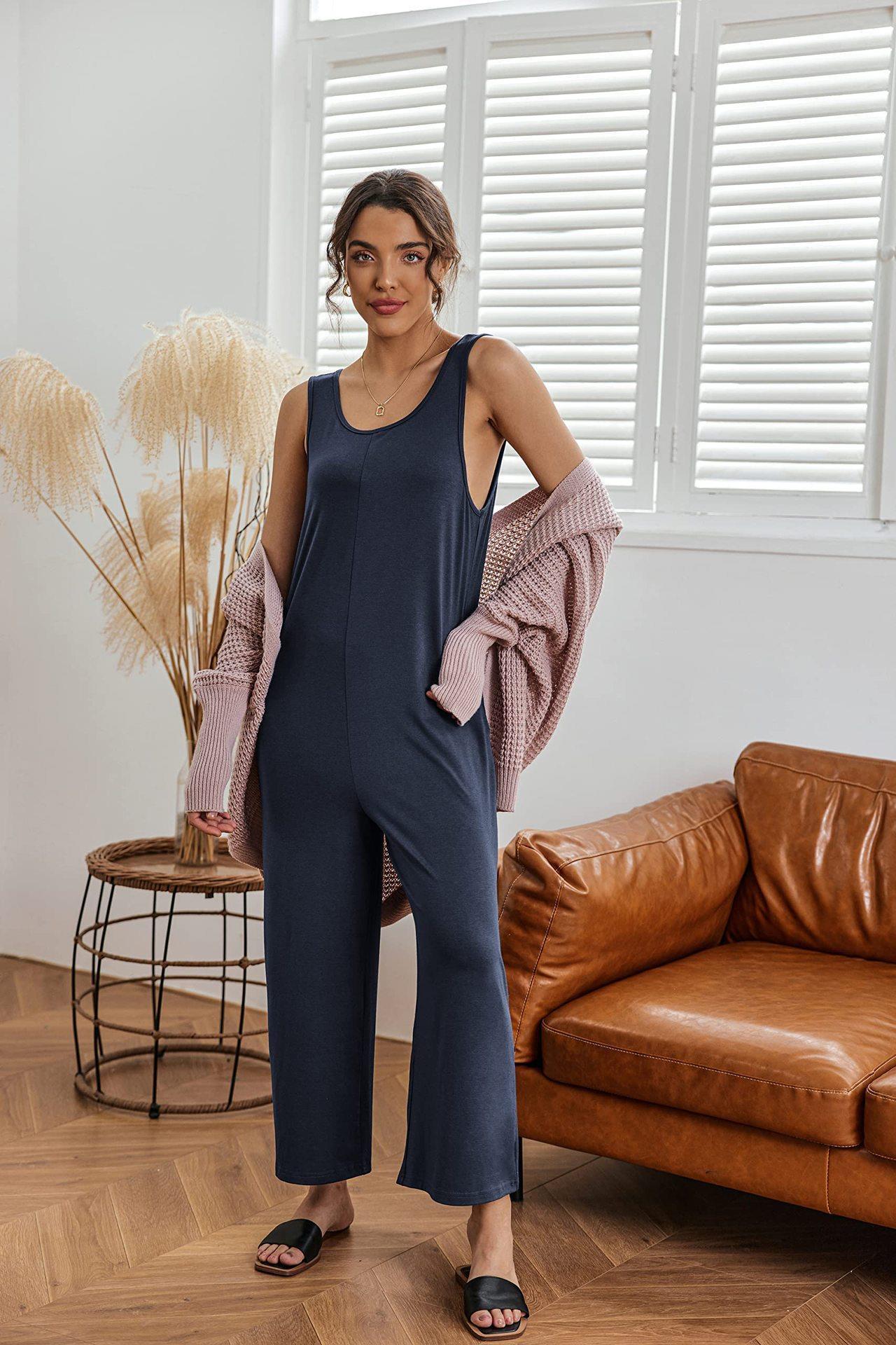 Damen Overall mit weit geschnittenem Bein R&B