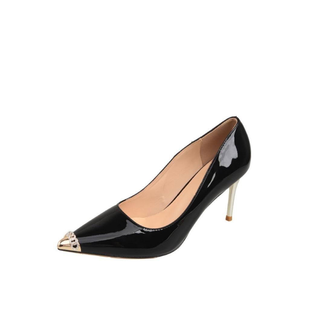 Damen Elegante und schicke High Heels mit glitzerndem Zehen-Detail R&B